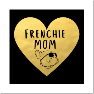 Frenchie Mom with Cute French bulldog Posters and Art